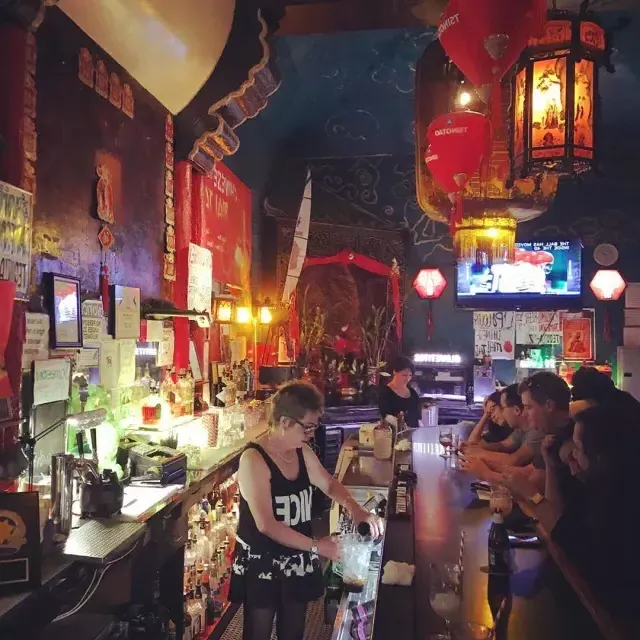 An eclectic dive bar in San Francisco.